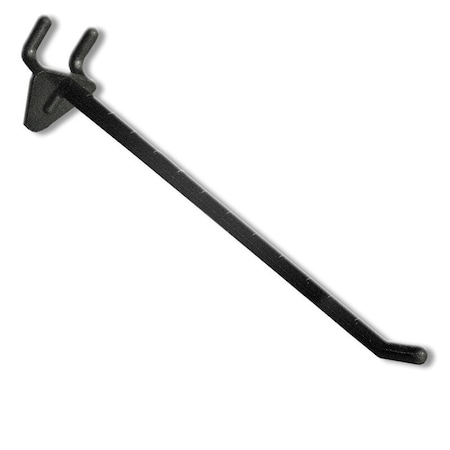 Azar Displays 8" Glass-Filled Nylon Hook: 0.287" Dia., PK50 800078-BLK